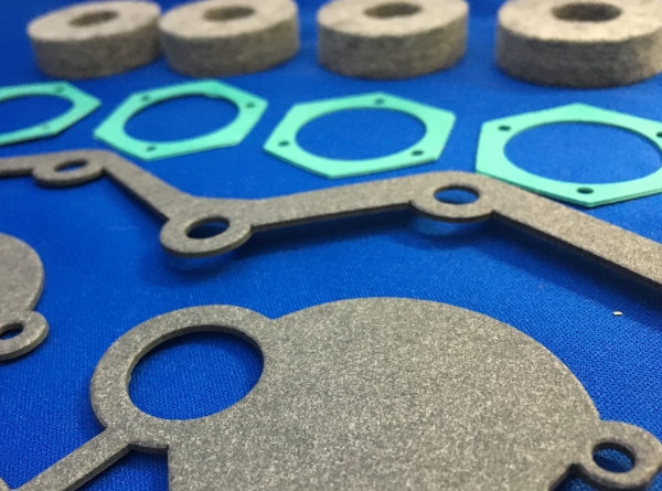 A variety of custom gaskets from AGFCO in many shapes, sizes, colors, and thicknesses